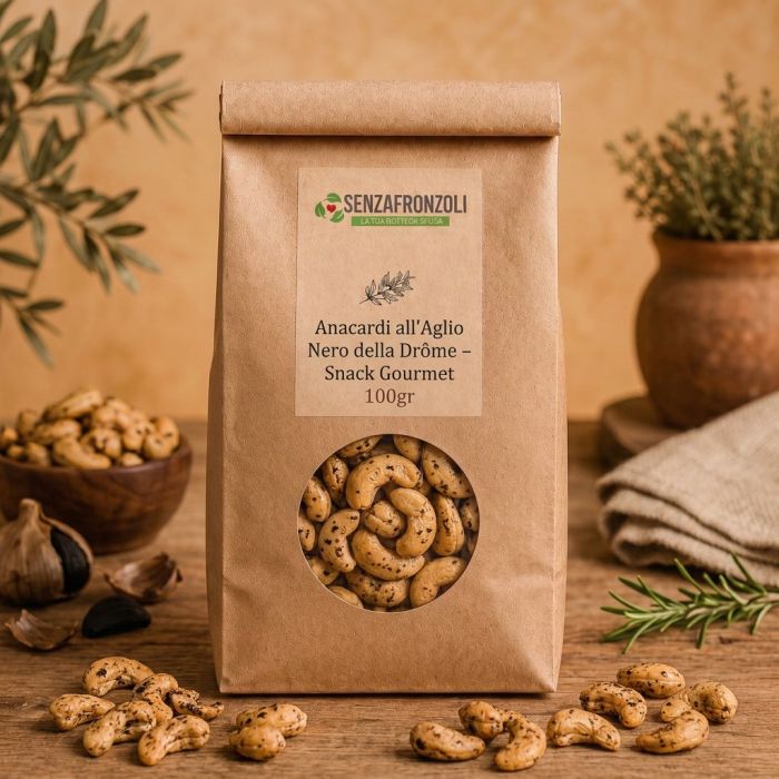 Anacardi all'Aglio Nero della Drôme – Snack Gourmet 100gr