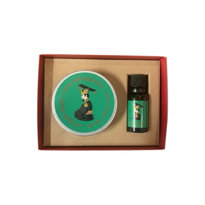Cofanetto dell’Imperatore – Crema Viso e Corpo + Eau de Toilette da viaggio