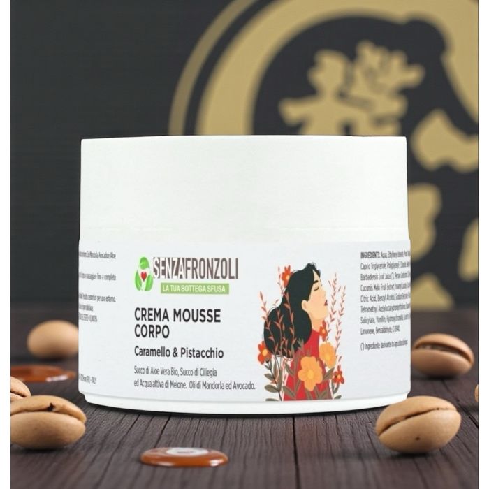 Crema Mousse Corpo SAMURAI al Caramello &amp; Pistacchio SENZAFRONZOLI 200ml