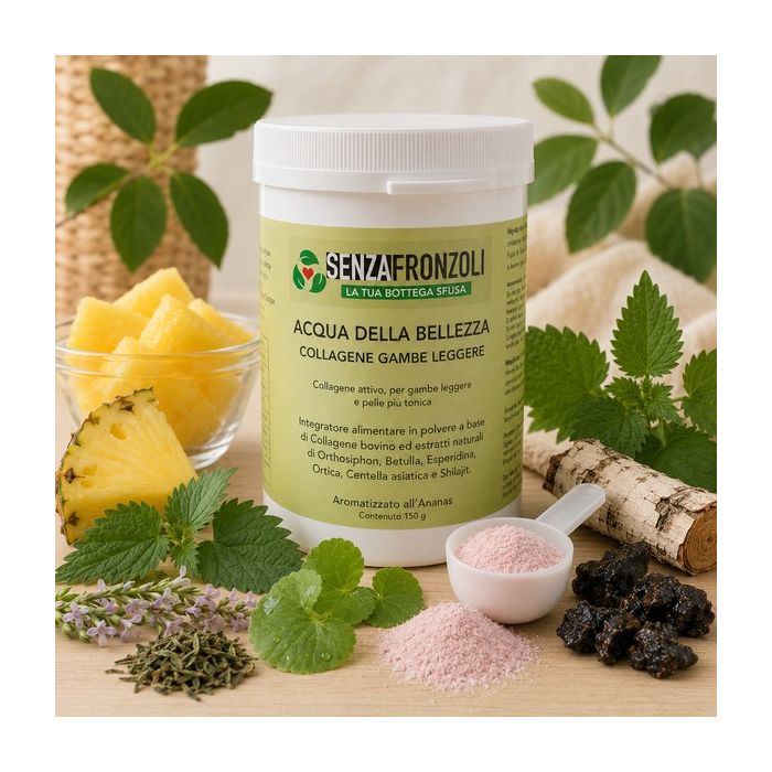 ACQUA DELLA BELLEZZA Collagene 7000mg Gambe Leggere da bere ad alta concentrazione 150gr- GUSTO ANANAS
