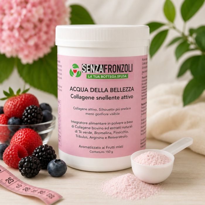 ACQUA DELLA BELLEZZA Collagene 7000mg snellente da bere ad alta concentrazione 150gr- GUSTO FRUTTI ROSSI