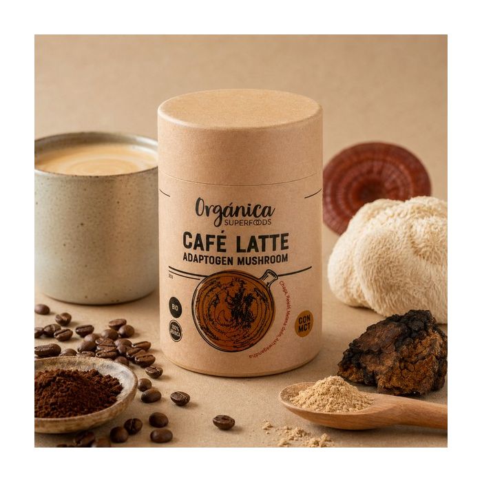 Caffè Latte con Funghi Adattogeni – Energia Mentale Senza Stress