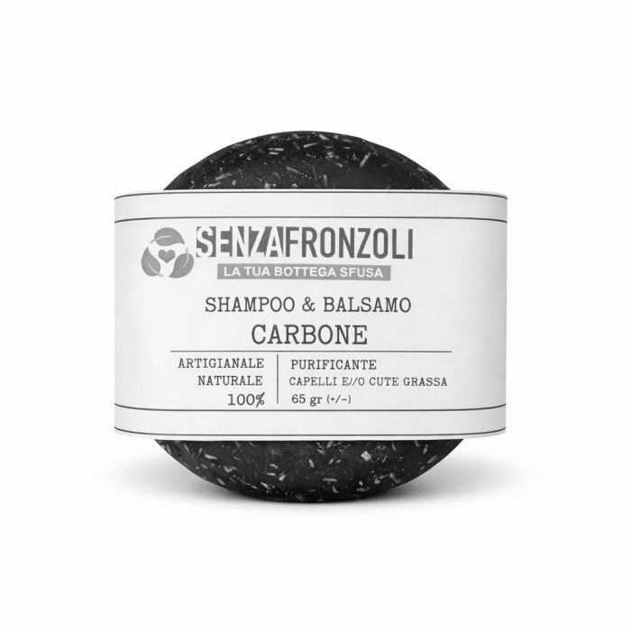 Shampoo &amp; Balsamo Solido Detox CARBONE ATTIVO 2 in 1 – 65 g