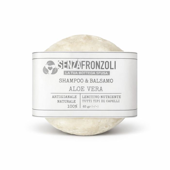 Shampoo &amp; Balsamo Solido ALOE VERA Lenitivo e Nutriente 2 in 1 – 65 g