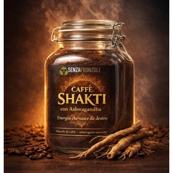 Caffè Shakti con Ashwaganda, Reishi e Teanina- Energia calma e buon umore naturale 100gr