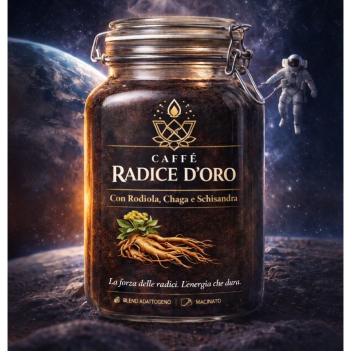 Caffè Radice d’Oro con Rodiola, Chaga e Schisandra- Energia e resistenza naturale 100gr