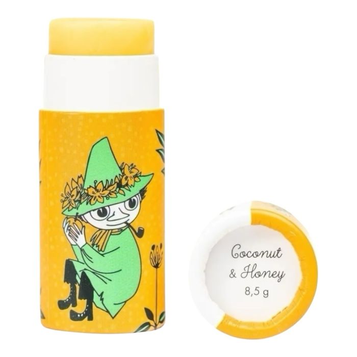 Moomin di G&amp;L - Balsamo labbra di cera d'api con cocco e miele 8.5gr