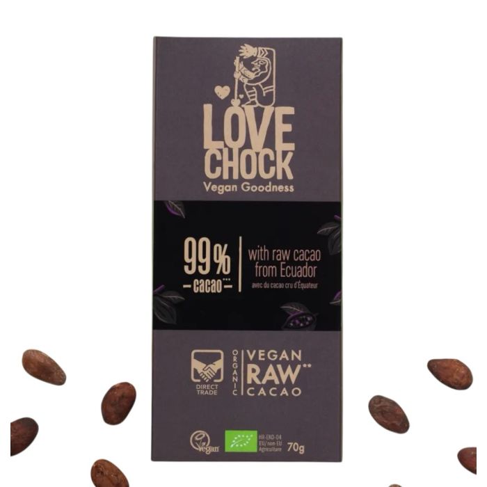 Tavoletta Cioccolato Fondente 99% – Senza zuccheri aggiunti