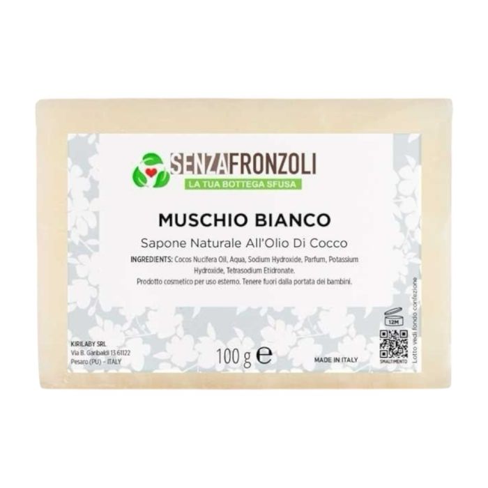 Sapone Naturale al Muschio Bianco 100 gr SENZAFRONZOLI