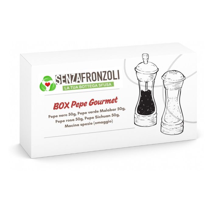 Box Pepe Gourmet – 4 Pepi Pregiati con Macinapepe in Omaggio