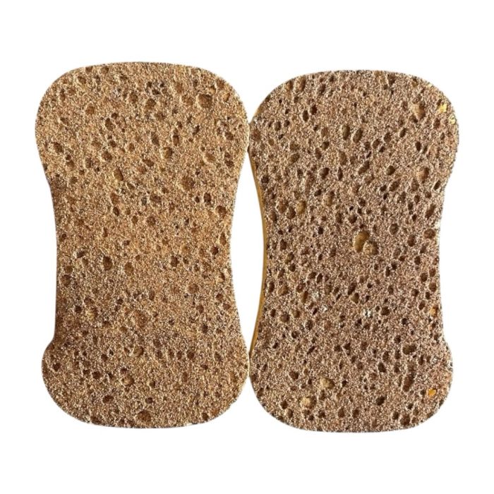 Spugna realizzata con fibre di noce, luffa e fibra di legno set 2pz