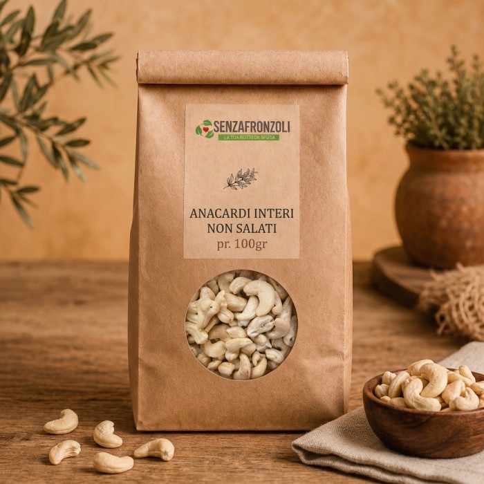 ANACARDI INTERI NON SALATI – 100 g