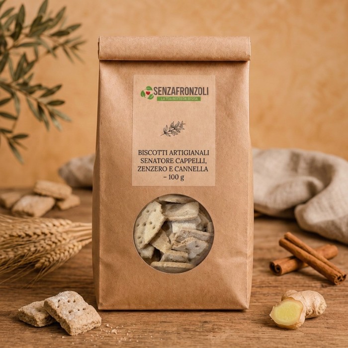 Biscotti artigianali Senatore Cappelli zenzero e cannella – Senza Fronzoli – 100 g