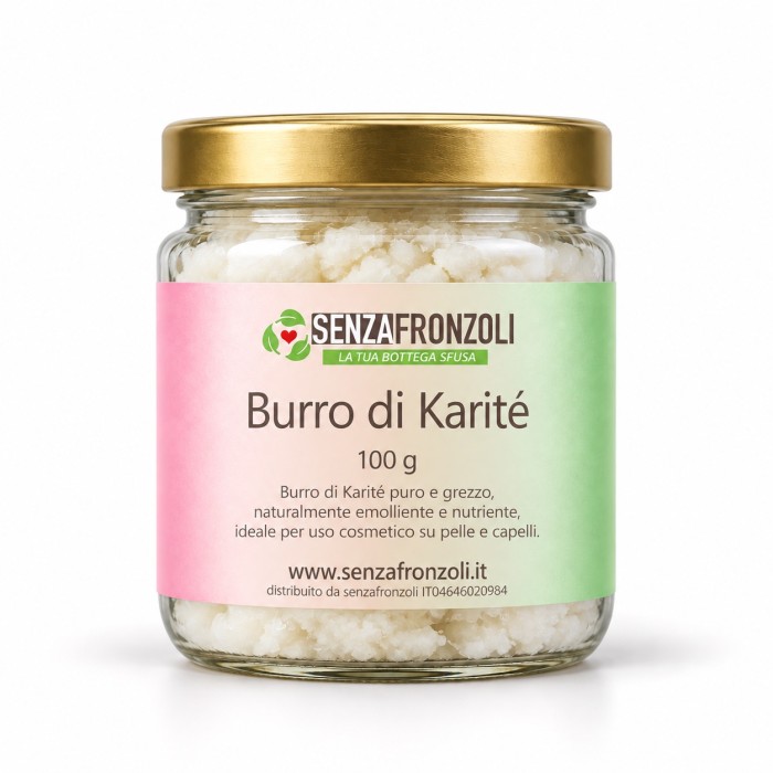burro di karité puro e grezzo in vasetto – Senza Fronzoli – 100 g