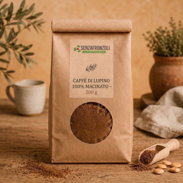 Caffè di lupino 100% tostato e macinato – Senza Fronzoli – 200 g