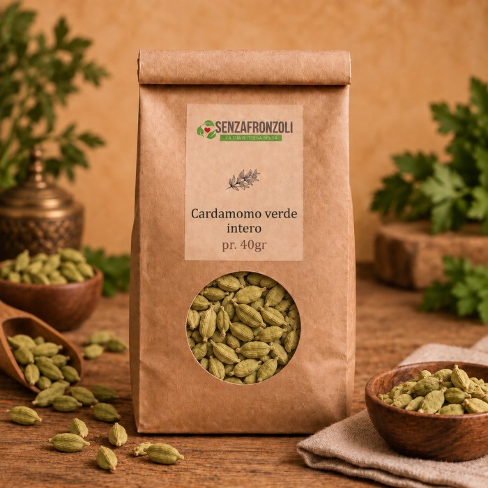 Cardamomo verde intero in baccelli – Senza Fronzoli – 40 g