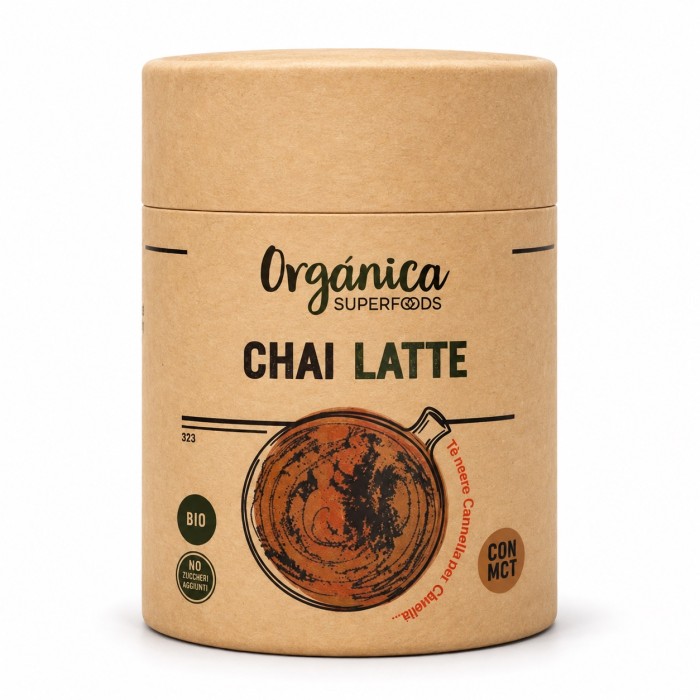 CHAI LATTE BIO CON MCT – Tè Nero e Spezie per Masala Chai – 100 g