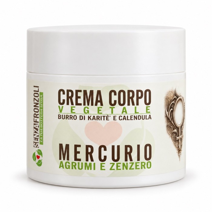 crema corpo vegetale mercurio agrumi e zenzero – Senza Fronzoli – 200 ml