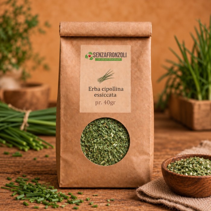 Erba cipollina essiccata e tagliata – Senza Fronzoli – 40 g