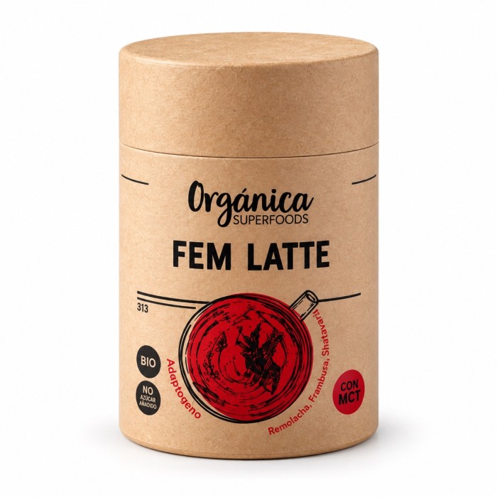 FEM LATTE BIO – Pink Latte con Barbabietola, Lampone, Maca Rossa e Shatavari – 100 g