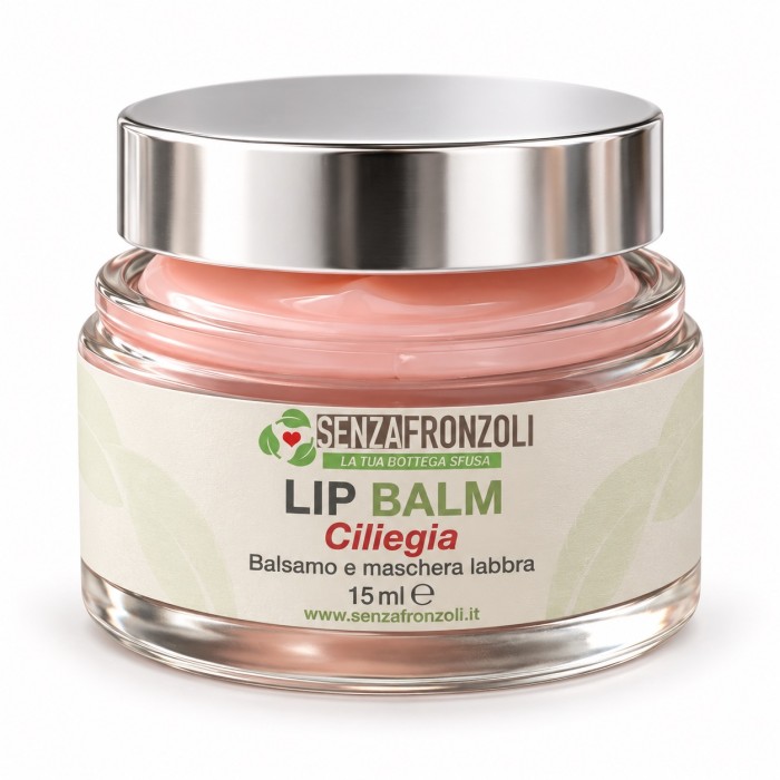 balsamo e maschera labbra alla ciliegia in vasetto – Senza Fronzoli – 15 ml