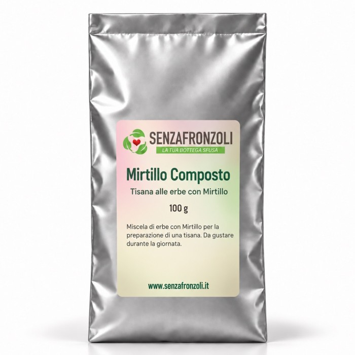 Mirtillo Composto, tisana con foglie di Mirtillo nero in confezione da 100 g