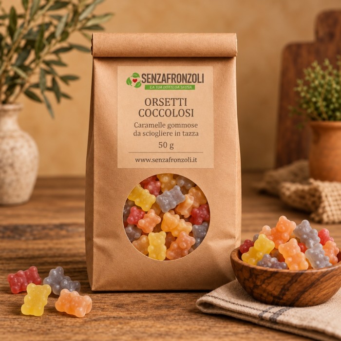 Orsetti Coccolosi, caramelle gommose da sciogliere in tazza, 50 g