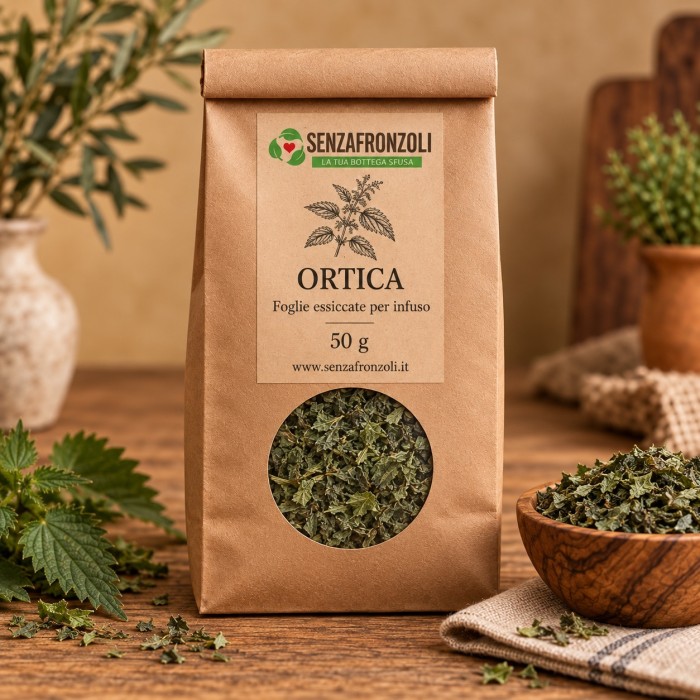 Ortica essiccata sfusa per infusi, confezione da 50 g