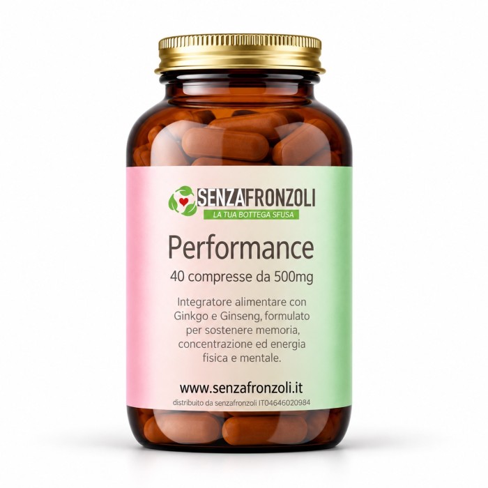 PERFORMANCE – Ginkgo per memoria e Ginseng per stanchezza fisica e mentale – 40 Compresse