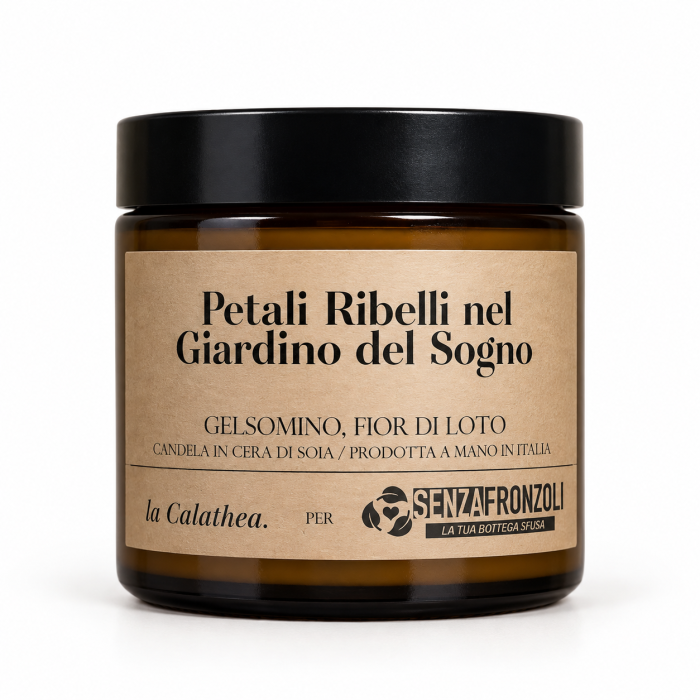 Petali ribelli nel giardino del sogno – candela profumata 90 g
