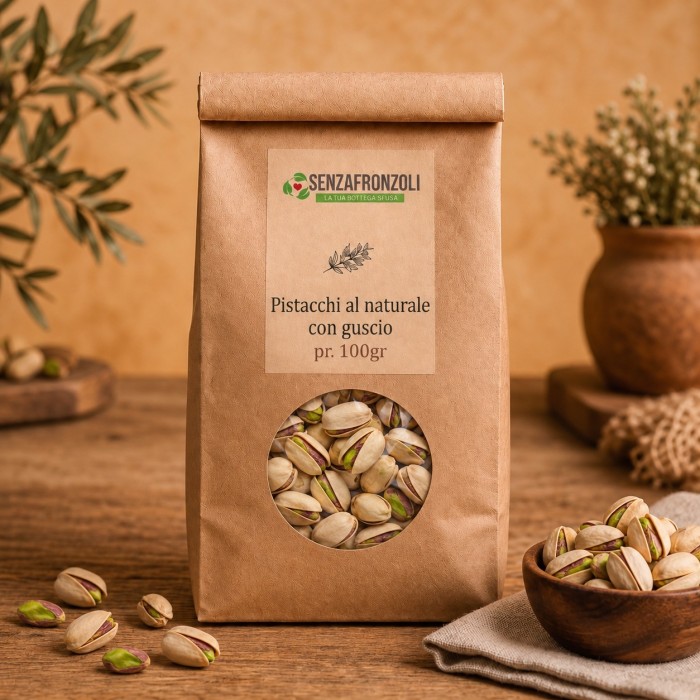 PISTACCHI CON GUSCIO TOSTATI E SALATI – 100 g