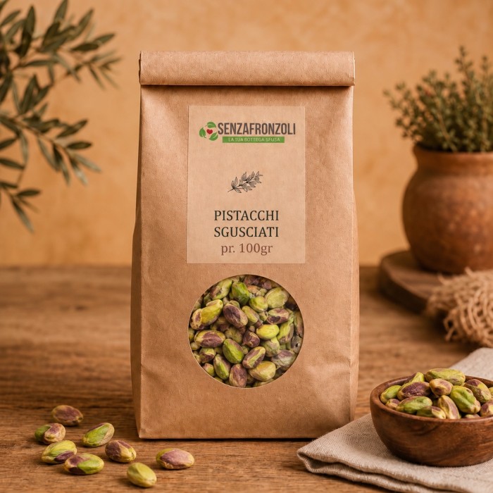 PISTACCHI SGUSCIATI NON SALATI – 100 g