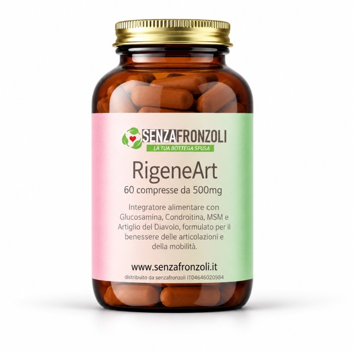 RIGENEART – Glucosamina, Condroitina, MSM e Artiglio del Diavolo – 60 Compresse