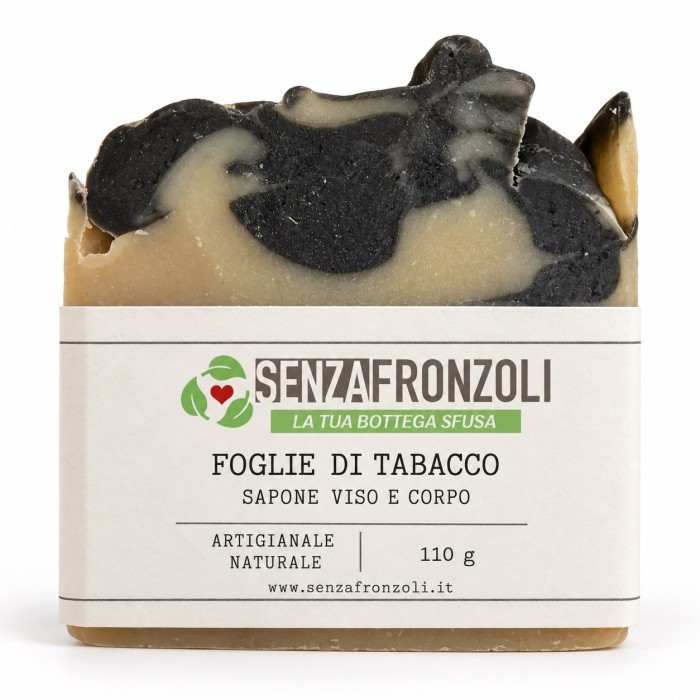 sapone solido Foglie di Tabacco con caffè e carbone