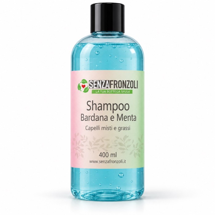 SHAMPOO BARDANA E MENTA – CAPELLI MISTI E GRASSI – 400 ML