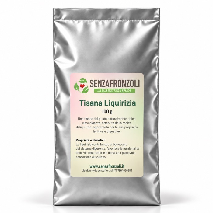 Radice di liquirizia decorticata per tisana, confezione da 100 g