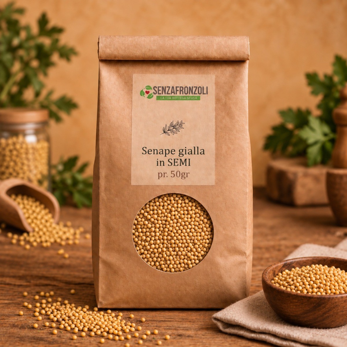 Semi di senape gialla interi – Senza Fronzoli – 50 g