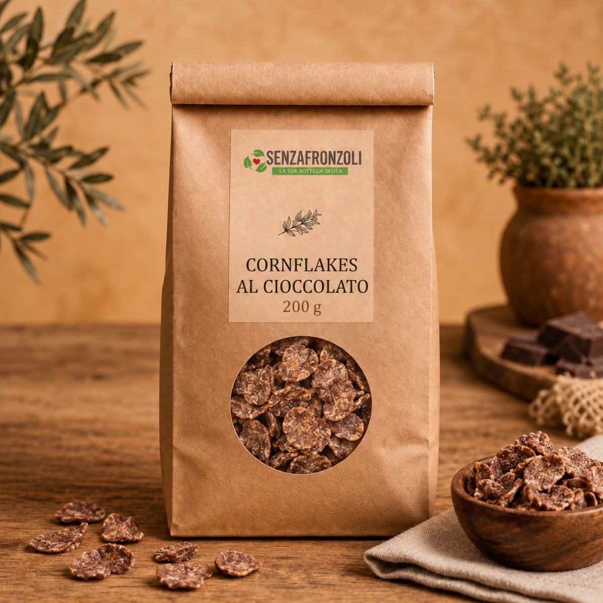 Cornflakes al Cioccolato – Senza Fronzoli – 200 g