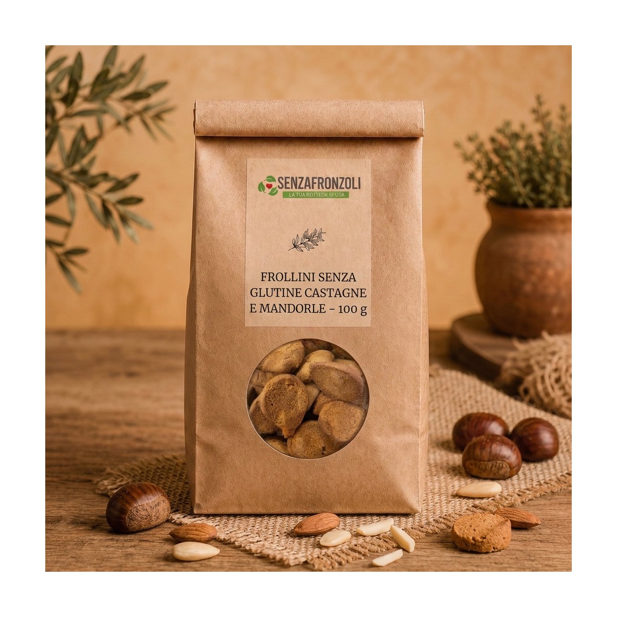 Frollini con castagne e mandorle – Senza Fronzoli – 100 g