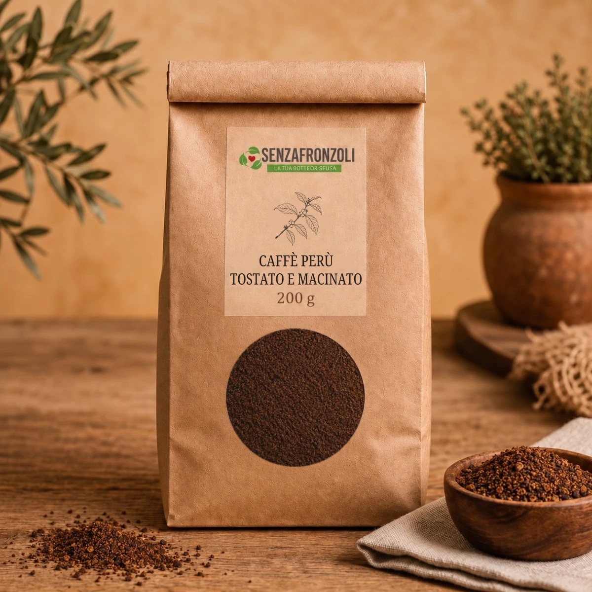Caffè Perù Monorigine macinato – Senza Fronzoli – 200 g